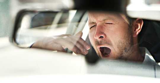 Yawning while driving