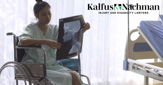 Woman Looking at Brain Scan