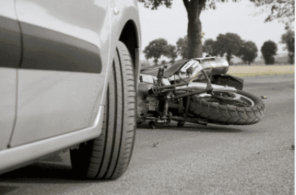 image of a motorcycle accident