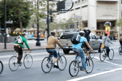 bicycles on the road