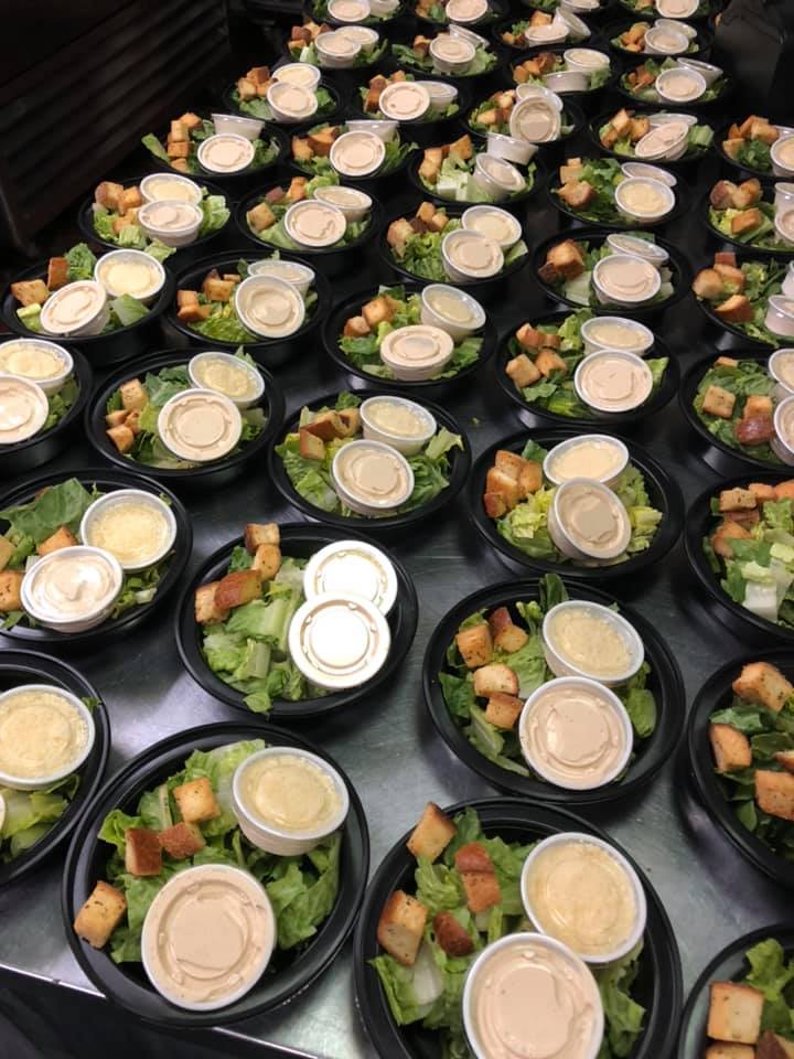 Salads for Sentara Emergency Room staff members.